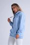 Blue Hooded Kangaroo Pocket Raster Sweatshirt - 6