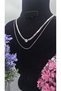 Double Row Italian Chain Zircon Stone Silver Color Steel Tarnish Resistant Necklace - 2