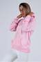Pink Hooded Kangaroo Pocket Ribbon Sweatshirt - 7