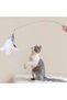 BUFFER® Vantuzlu Tüylü Zilli Olta Kedi Oyuncağı 2 Oltalı - 6