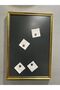 Magnetic Magnet Board 53 X 36 cm Decorative Metal Magnet Board Gold - 2