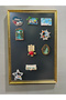 Magnetic Magnet Board 53 X 36 cm Decorative Metal Magnet Board Gold