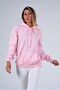 Pink Hooded Kangaroo Pocket Ribbon Sweatshirt - 2