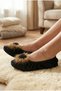 Set of 3 Velvet, Stoned and Furry Home Slippers, Daily Gift, Hajj Umrah Dowry Gift, Non-Slip Flat Booties Slippers - 3