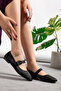 Women's Satin Patterned Orthopedic Ballet Flats with Hard Soles {41/42/43 Special Large Size Included/Imported Material} - 2
