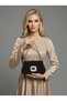 Brown Z.A.R.A. Satin Crystal Stone Embroidered Chain Women's Evening Dress Bag Wedding Engagement Graduation