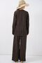 Bdart Textured V-Neck Kimono and Wide-Leg Pants Set with Tie Detail - 5