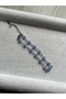 Minimal Aquamarine Stone Steel Handcrafted Bracelet - 3