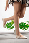 Women's Satin Patterned Orthopedic Ballet Flats with Hard Soles {41/42/43 Special Large Size Included/Imported Material} - 5