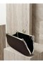 Brown Z.A.R.A. Satin Crystal Stone Embroidered Chain Women's Evening Dress Bag Wedding Engagement Graduation - 6