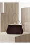 Brown Z.A.R.A. Satin Crystal Stone Embroidered Chain Women's Evening Dress Bag Wedding Engagement Graduation - 5