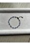 Minimal Aquamarine Stone Steel Handcrafted Bracelet