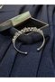 Zircon Stone Detailed Adjustable Silver Color Stainless Steel Bracelet Lrn006 - 3