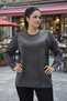 Women's Stylish Model Zigzag Patterned Standard Mercerized Young Women's Sweater - 3