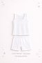 Girl's Athlete Shorts Set 100% Cotton – White Lingerie Set with Lace - 8