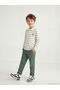 Ecru polo collar boy's t-shirt and pants