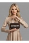 Brown Z.A.R.A. Satin Crystal Stone Embroidered Chain Women's Evening Dress Bag Wedding Engagement Graduation