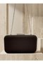 Brown Z.A.R.A. Satin Silver Detailed Crystal Stone Chain Women's Evening Dress Bag Wedding Engagement Graduation - 6