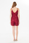 Strappy V-Neck Lace Burgundy Above Knee Evening Gown – Graduation and Formal Dress - 5