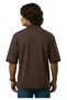 Zippered Men's Large Size Lycra Pique Polo Collar Printed T-Shirt Suitable for Weight Ranges 115 - 138 Kilograms Brown - 4