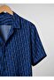 Hawaiian Relaxed Fit Patterned Short Sleeve Apaş Collar Viscon Cotton Summer Shirt - 6