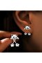 style1 Vintage Cat Cat Paw Back Hanging Stud Earrings Unique Niche Design High End Earrings Gift Ear