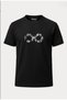 Black Unisex Printed Cotton Crewneck Oversized T-Shirt