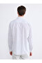 Nevavm Regular Fit Striped Men's Linen Blend Shirt with Difference - 4