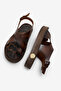 Women's Tan Poly Sole Comfortable Fit Cross-Strap Flip-Flop Sandals - 3