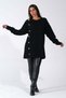 Black Crew Neck Ribbed Button Detailed Knitwear Sweater - 6