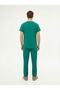 Surgical Green Stretch Fabric Unisex Batwing Sleeve Doctor and Nurse Uniform Scrubs - 4