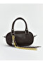 Brown Leather Look Women's Shoulder Bag