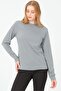 Women's Crew Neck Grey / Anthracite Melange Long Sleeve Sports Top - 5
