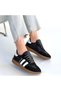 Zerti Black Leather Lace-Up Sports Shoes - 4