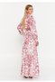 Vefastyle-Downline, rochie alba lunga satin marime S - 3
