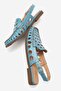 Chance Women's Genuine Leather Sandals Blue - 5