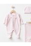 Mathilda Floral Detailed Bowknot 3-Piece Organic Hospital Discharge Set 100% Cotton Baby Girl Newborn - 5