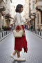 Women's Asymmetrical Banana Crepe Double Layer Comfortable Fit Skirt with Elastic Waist