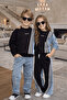 Children's 2-Piece Set |   Denim Detailed Sweatshirt & Trousers |   Eid Stylish - Brother-Sister Combination - 7