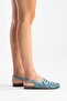 Chance Women's Genuine Leather Sandals Blue - 7