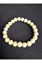 Colorful Striped White Glass Bead Bracelet Unisex - 2