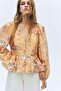 Linen-blend peplum blouse - 2