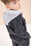 Black Hooded Jean Jacket and Pants, Boy's Printed T-Shirt, 3-Piece Set 23615 - 5