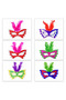 Feathered Colorful Cardboard Party Mask – 6 Colors - 2