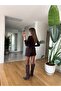 Belted Mini Skirt - Brown - 3