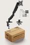 Single Arm Monitor Arm Vesa Compatible Motion Adjustable Monitor Stand 17-32" 9kg Capacity Holder - 2