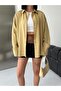 Women's Yellow Striped Oversize Shirt - 3