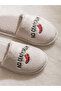 Lcw Steps Slogan Embroidered Plush Women's House Slippers - 3