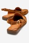 Clifford Women's Genuine Leather Sandals Brown Suede - 3