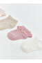 Two Mt Shop Quality Lcw Baby Pink Patterned Baby Girl Booties Socks 4-Pack - 2